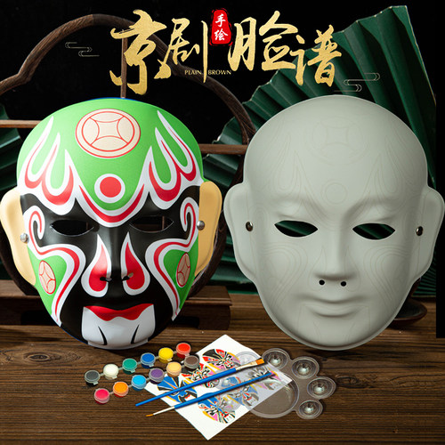 勾线纹路脸谱京剧戏曲脸谱面具