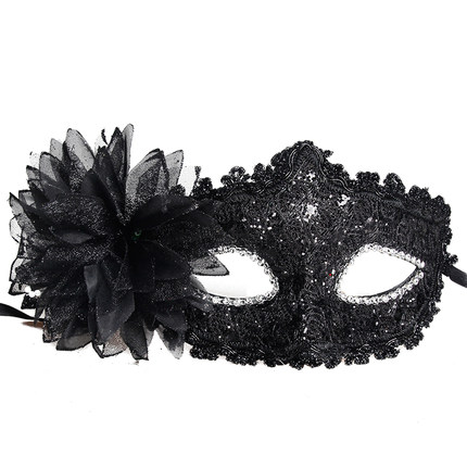 仕彩 万圣节化妆舞会性感皮革面具半脸公主镂空蕾丝面具儿童男 女