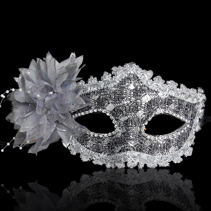 仕彩 万圣节化妆舞会性感皮革面具半脸公主镂空蕾丝面具儿童男 女