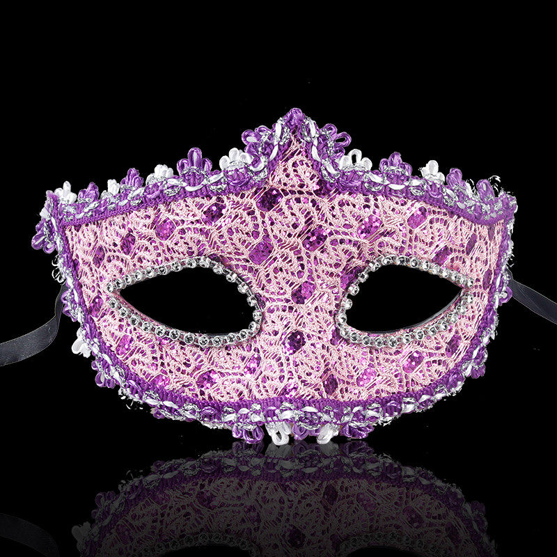 仕彩万圣节面具半脸女化妆舞会公主皮革金粉面具Cosplay成人男女