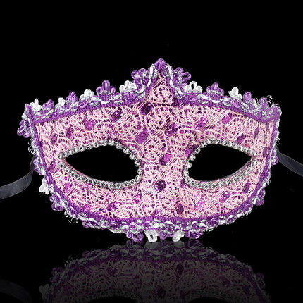 仕彩万圣节面具半脸女化妆舞会公主皮革金粉面具Cosplay成人男女