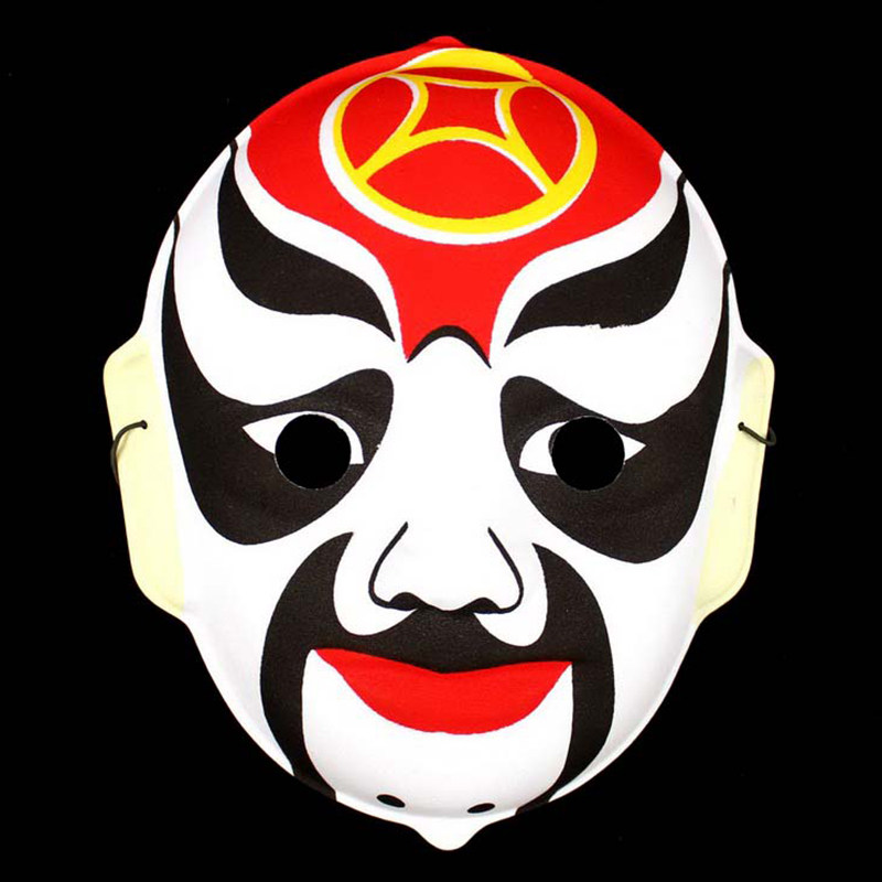 仕彩儿童面具京剧脸谱面具男全脸纸浆变脸表演面具装饰挂件面具