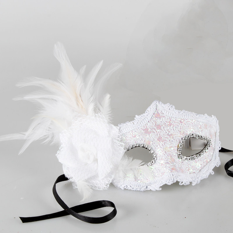 仕彩 万圣节舞会面具孔雀羽毛化妆舞会面具威尼斯公主女半脸成人