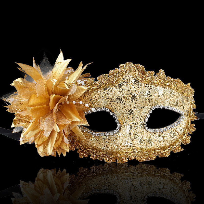 仕彩 万圣节化妆舞会性感皮革面具半脸公主镂空蕾丝面具儿童男 女