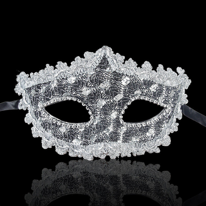 仕彩万圣节面具半脸女化妆舞会公主皮革金粉面具Cosplay成人男女