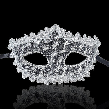 仕彩万圣节面具半脸女化妆舞会公主皮革金粉面具Cosplay成人男女