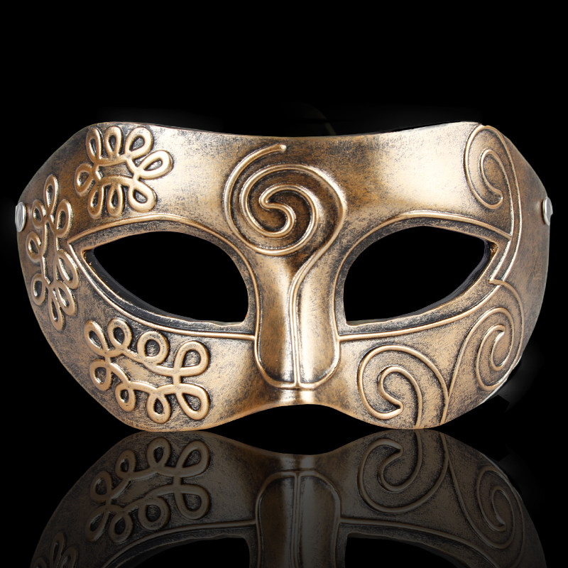 仕彩 万圣节酒吧装饰品半脸化妆舞会精品平头树脂爵士男士面具