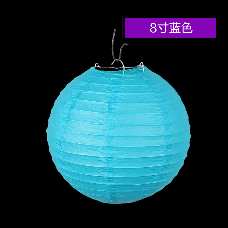 纯色灯笼婚庆灯笼纸吊灯中秋节装饰幼儿园DIY创意彩色纸灯笼儿童
