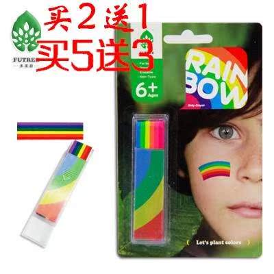 6色人脸上彩绘笔 彩虹条 安全无毒 儿童画脸棒 滑蜡笔 可人脸上彩|msdalam kategori Kamus elektronik/buku kertas elektronik/alat tulis, alat lukisan/kayu dicat/bekalan Calligraphy, Crayon - dari Buy2taobao.com untuk memberikan perkhidmatan ejen Taobao profesional membeli