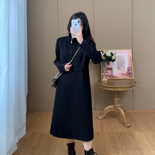 2026秋冬新款大码女装卫衣连衣裙胖MM显瘦减龄加肥加大加厚长裙