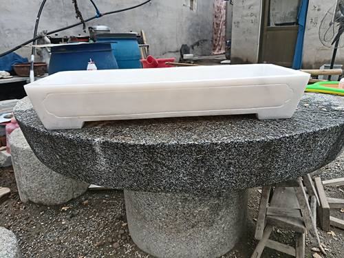 天然大理石汉白玉盆景盆石盆浅水盆蓄水盆假山底座方盆长盆太湖石