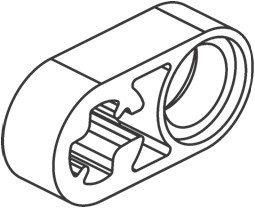 【开智正品】小颗粒积木配件 薄1*2十字+圆孔 10片 NO.KA258