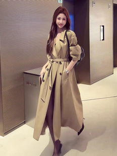 卡其色风衣外套女中长款2026春季新款韩版收腰气质显瘦高个子大衣