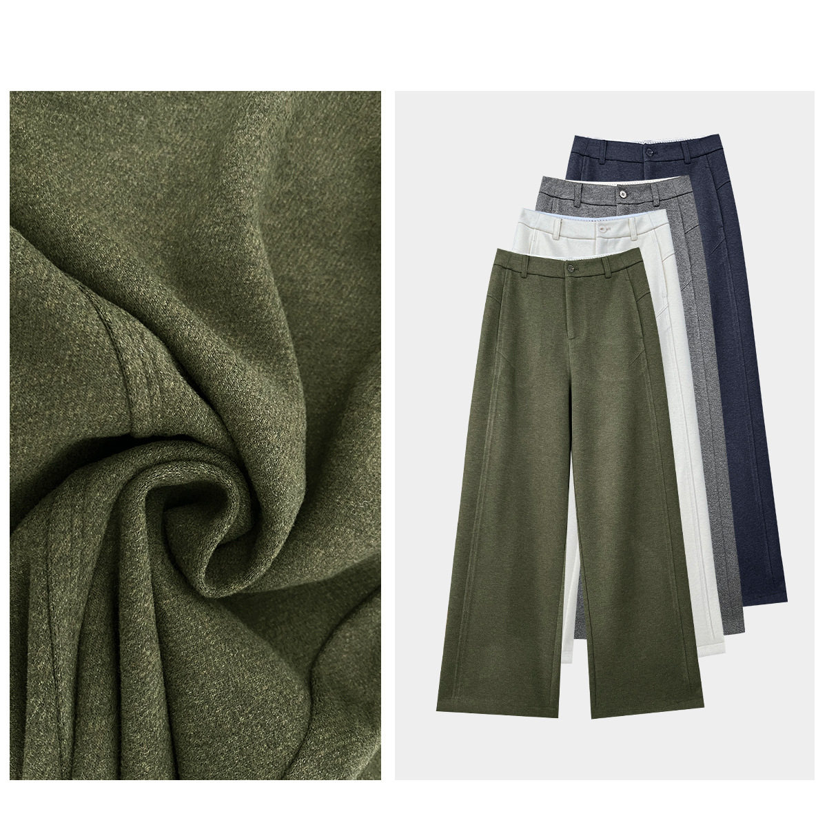 25656桑蚕丝醋酸羊毛阔腿裤女25冬季新款高腰显瘦软糯休闲直筒裤,女装/女士精品,休闲裤,淘宝优惠券,粉丝福利购,淘宝优惠卷