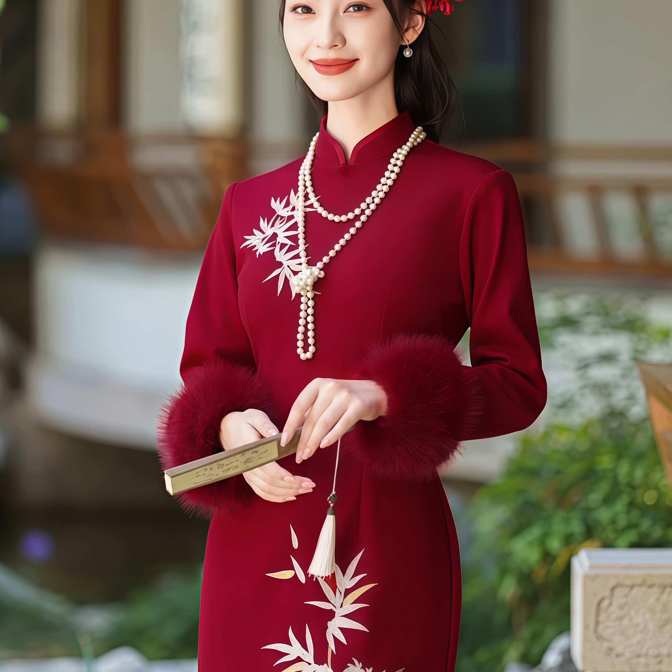 欢喜橙酒红色敬酒服旗袍2025新款冬装改良加厚大码200斤穿拜年服