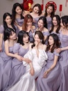 新款 春季 香芋紫伴娘服姐妹团礼服平时可穿毕业演出主持人连衣裙