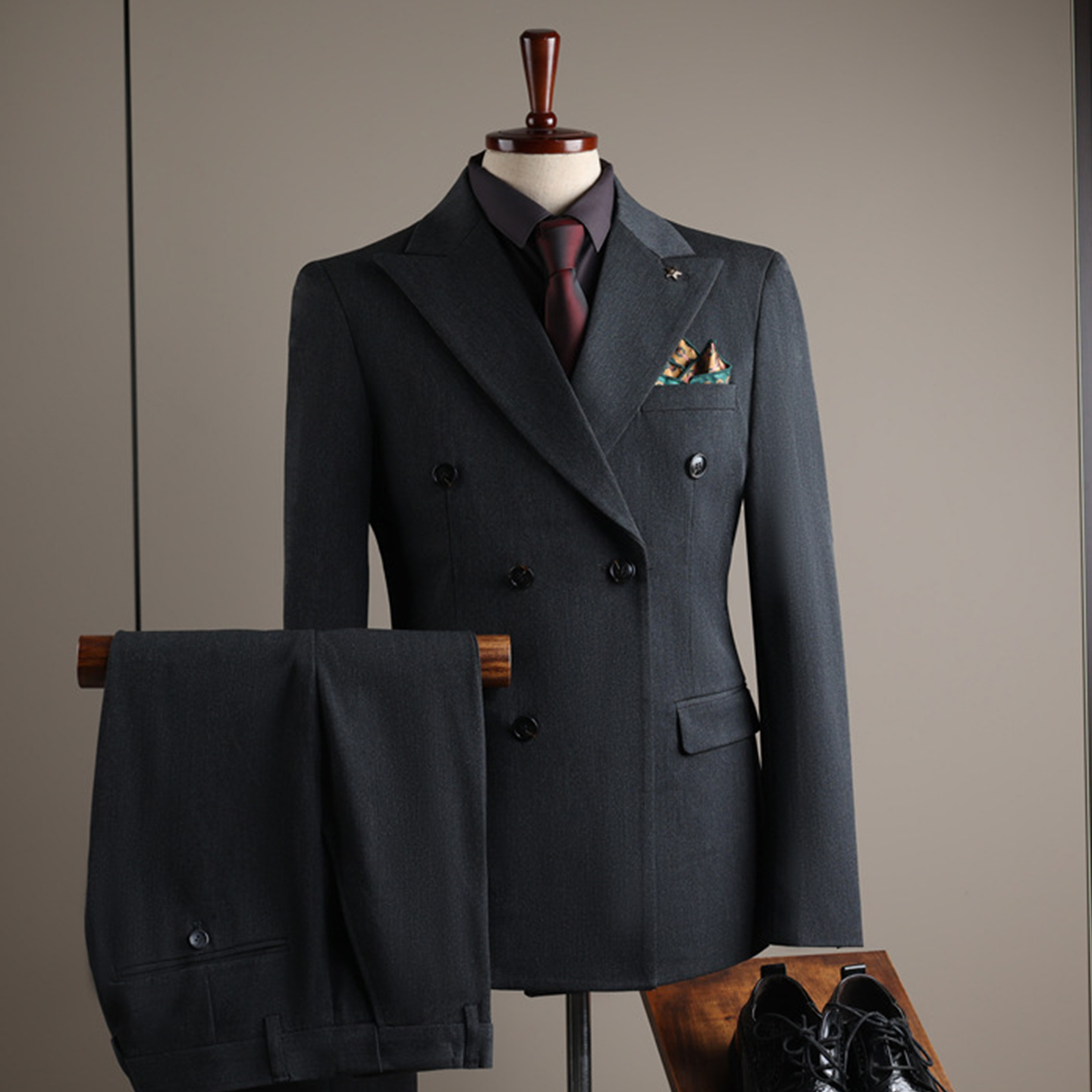 欢喜橙/西服套装男士正装高级感时尚结婚休闲职业装商务绅士西装