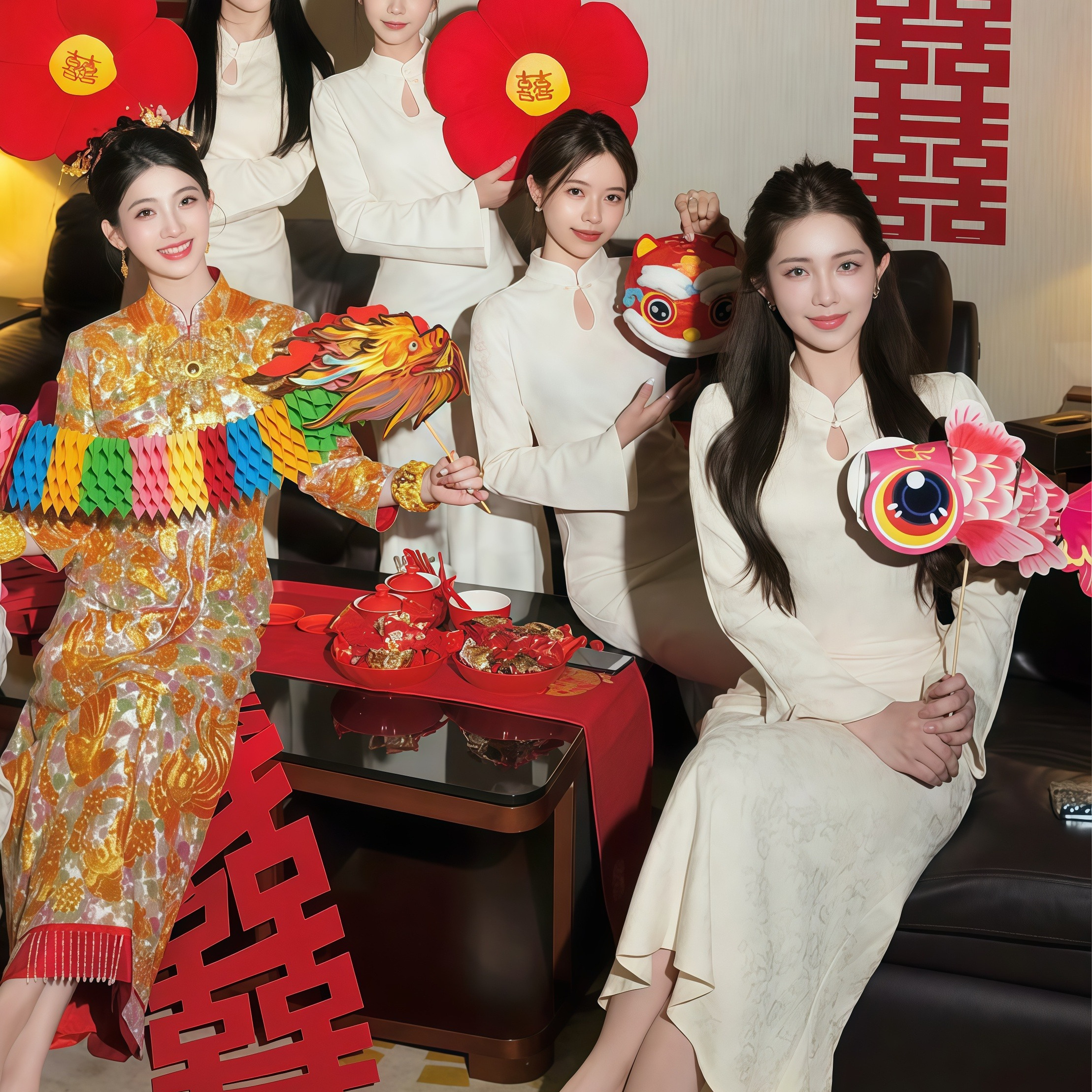 蕾丝连衣裙伴娘服日常可穿姐妹团晚礼服长袖鱼尾裙高级感订婚礼服