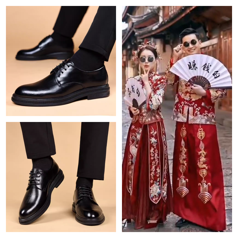 新中式婚礼秀禾服男鞋新郎结婚鞋