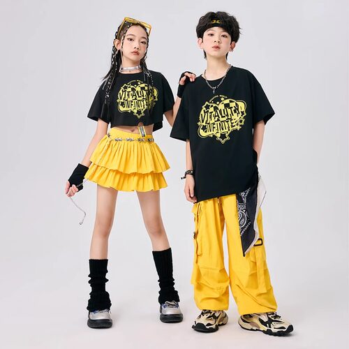 儿童街舞潮服嘻哈男童女童爵士舞