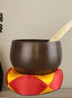 加厚佛堂铜磬铜钵加厚铜罄诵经钵