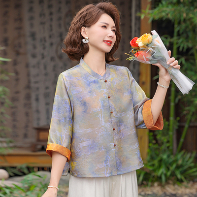 小个子妈妈春夏装外套短款中年