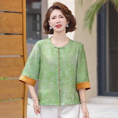 中年妈妈夏季衬衫小衫2026新款