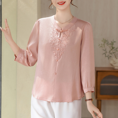 春季小衫时尚新中式中老年女