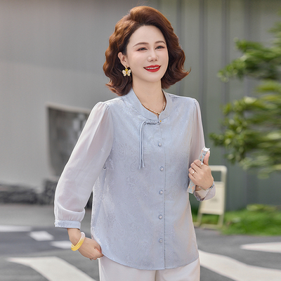 小个子妈妈春装衬衫端庄大气