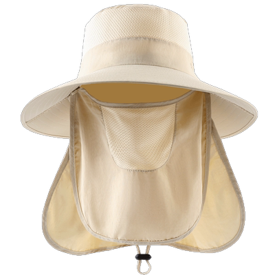 全方位防晒帽女夏季渔夫帽户外登山遮阳帽遮脸护颈防紫外线太阳帽