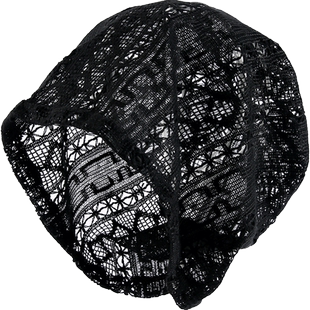 2024新款手钩缕空堆堆帽子女透气薄款套头帽冷帽文艺风百搭包头帽