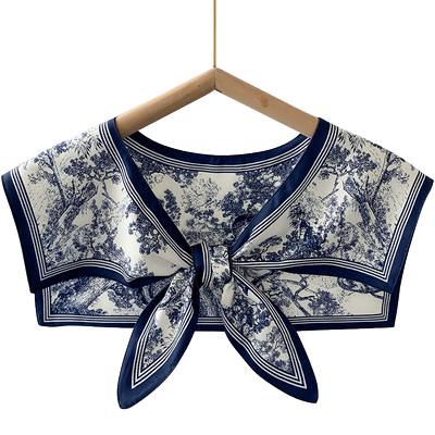 ins风百搭印花小披肩女小丝巾