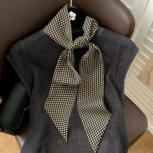 韩系ins风格 百搭长条围巾领巾气质简约配饰女 子丝巾复古文艺时尚