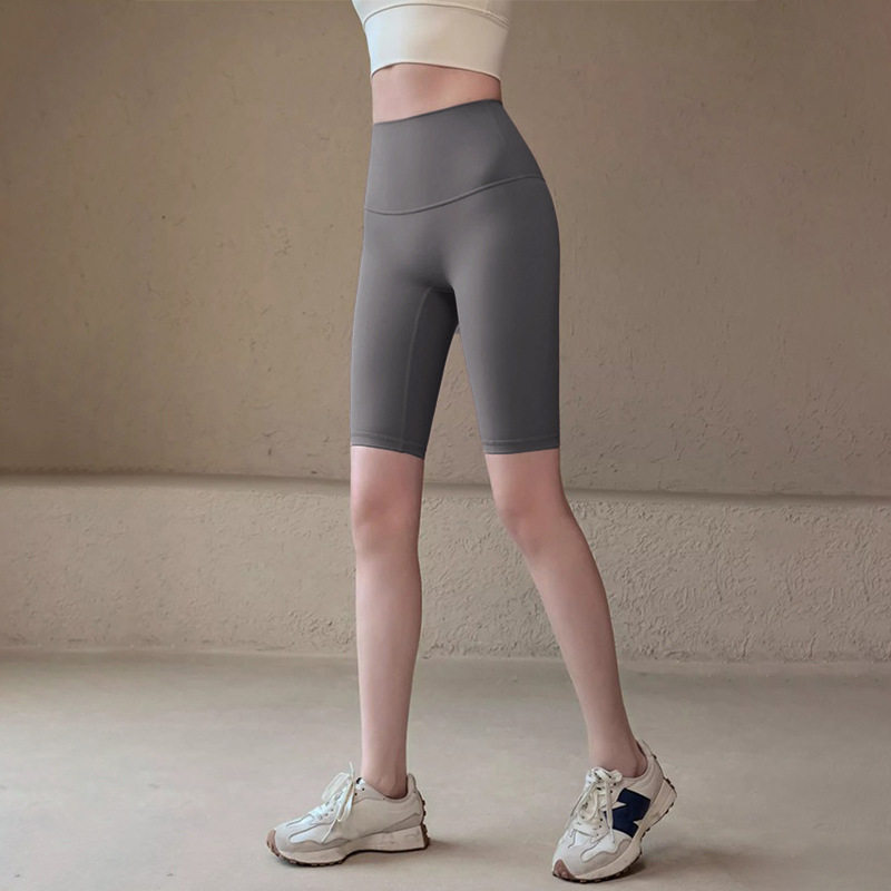 瑜伽裤女夏季高腰提臀运动短裤裸感五分裤外穿跑步专业训练健身裤