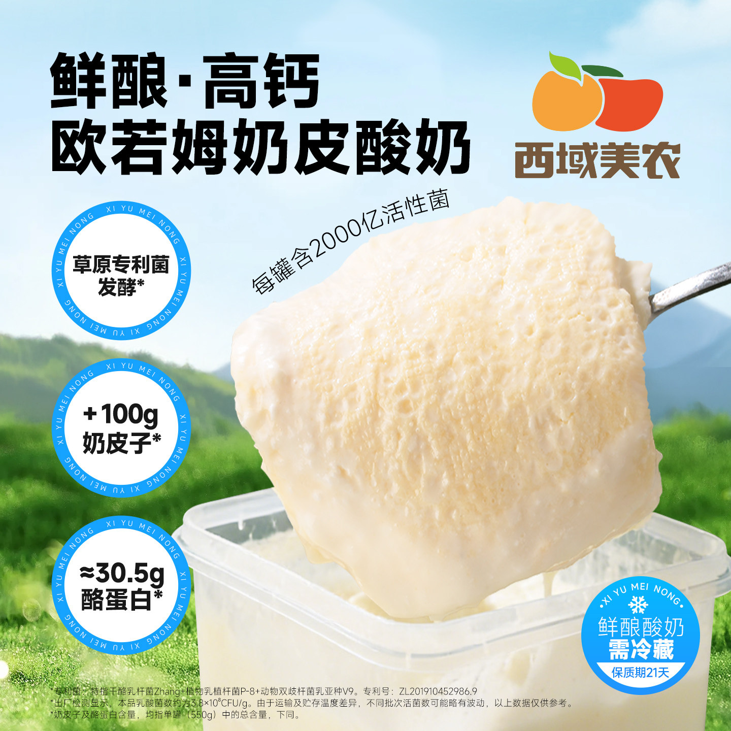 西域美农鲜奶皮子酸奶plus550g图片