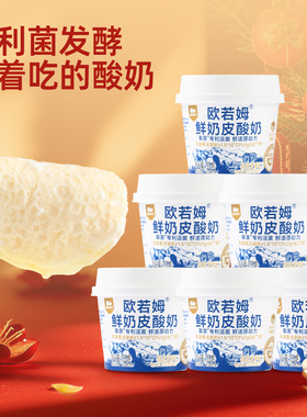 西域美农欧若姆奶皮子酸奶135g*6罐内蒙特产高钙奶制品非冷萃牛奶