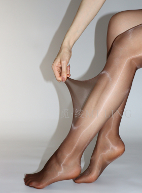 超薄极光无缝裆网纱腰深裆油亮丝袜女性感丝滑巧克力香氛连裤袜夏