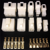 汽车电动车接插件6.3mm连接器1P2P3P4P6P 9P孔公母对接插头大电流