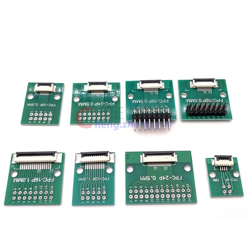 FPC/FFC 转接板 软排线转接座0.5mm/1.0mm连接器转2.54直插双排针
