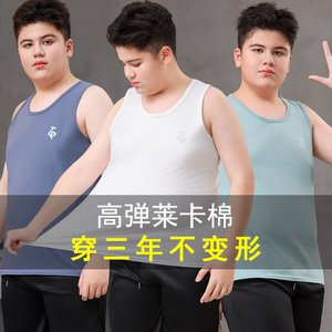 儿童背心男童纯棉加大胖童内穿坎肩男孩青少年13岁男大童夏季马甲