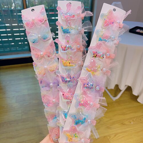 皇冠五星空气翅膀流沙儿童发饰