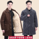 加绒加厚棉衣男士 爸爸棉袄外套 棉服中长款 保暖冬季 罩衣工作服新款
