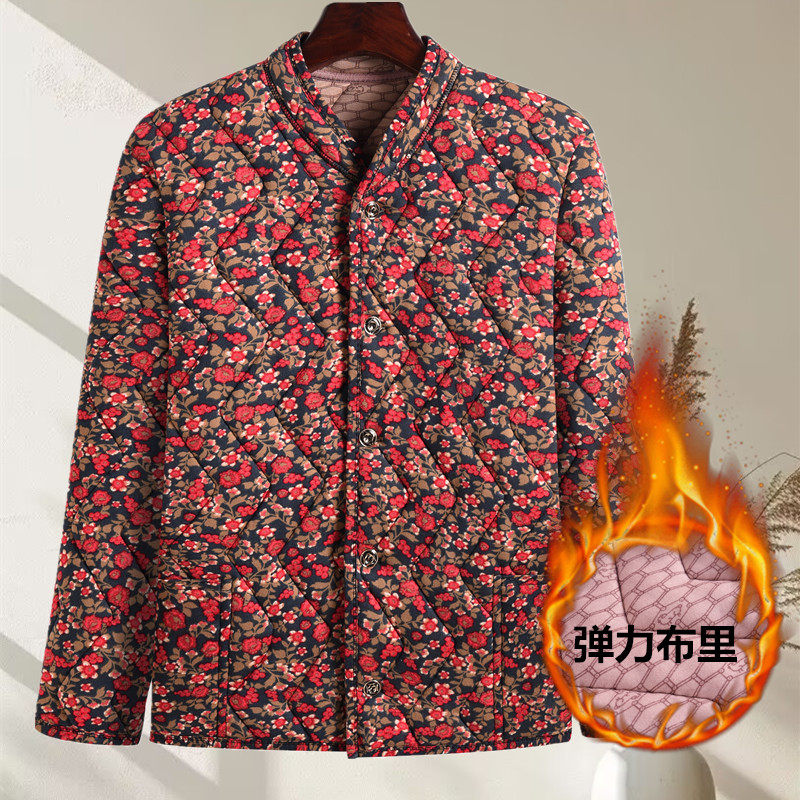 妈妈冬季棉衣内外穿奶奶装加肥加大中老年女士棉袄冬季保暖棉外套