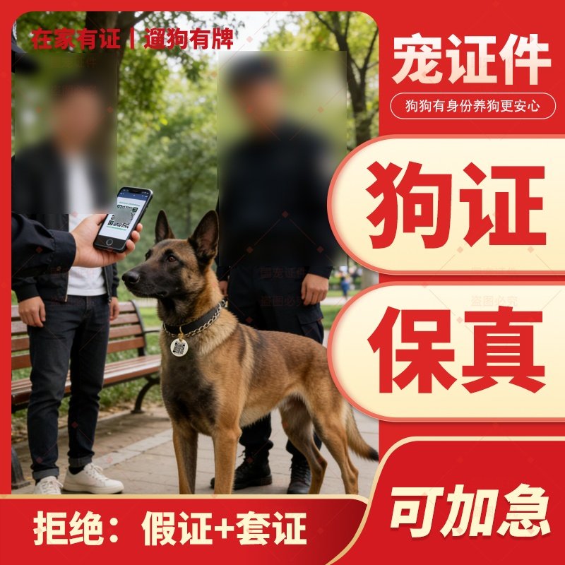 狗证犬籍证工作犬证注册大型禁养犬证血统证件伴侣搜救安慰犬证明