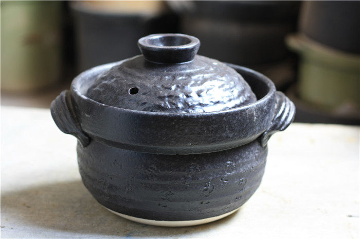 日本进口万古烧高温陶瓷耐热不炸大号煮米饭煲砂锅土锅陶土