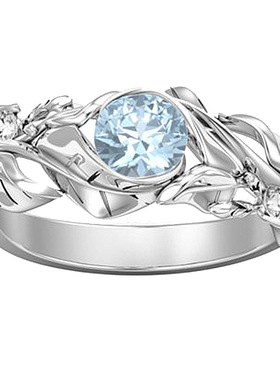 镶嵌欧美风仿真钻石订婚戒指