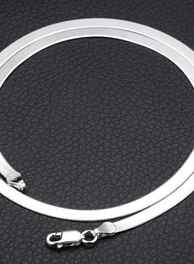 young银项链男士女刀片链银饰品