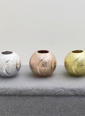 路路通月牙散珠项链