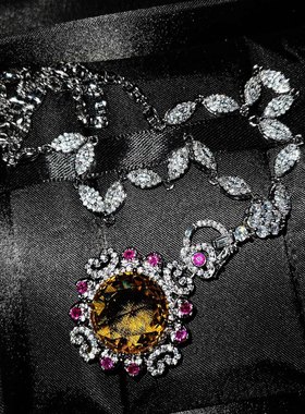 万能镀18k白金珠宝翡翠吊坠扣