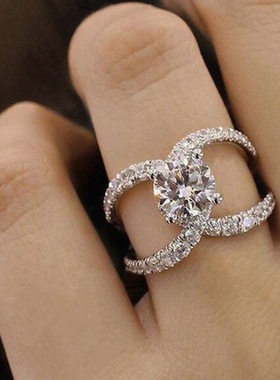 youngwish新款创意cool闪钻戒指